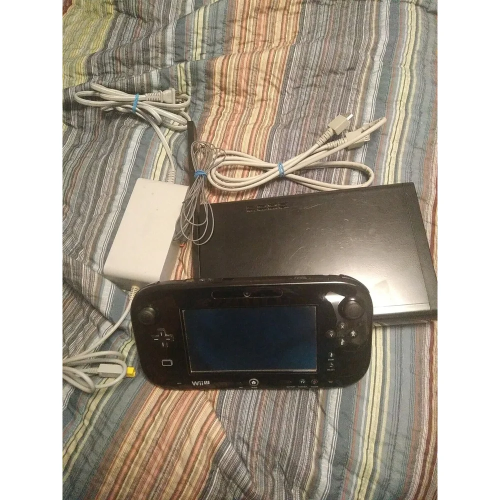 Nintendo Wii U 32GB Black Deluxe Console & Gamepad WUP-101(02) Tested